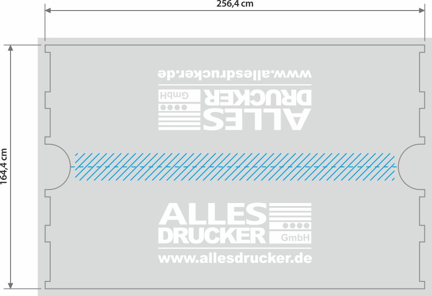Absperrgitter Hussen Druckdatei Kontur