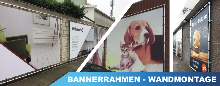 Bannerrahmen Wandmontage Aluminium Bannerrahmen zum Einspannen von Werbebanner