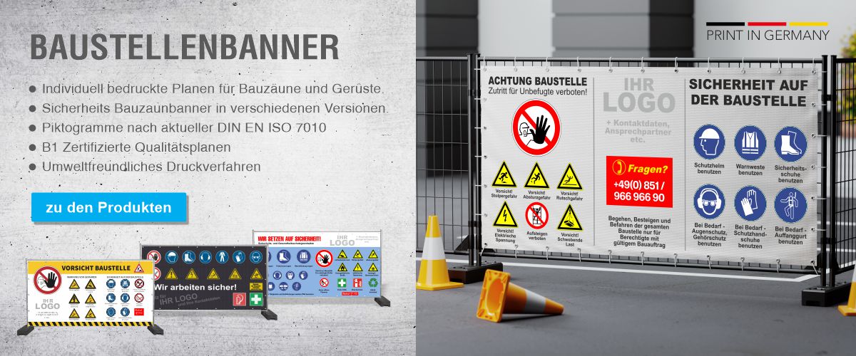 Baustellenbanner