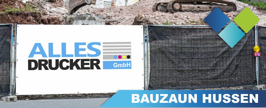 Bauzaun Hussen Bauzaun Hussen bedruckt aus Frontlit oder Mesh-Netzplane