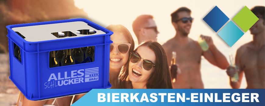 Bierkasteneinleger mit Bierdeckel Mit Ihrem logo bedruckte Bierkasteneinleger mit Bierdeckeln