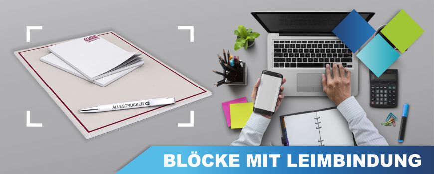 Blöcke mit Leimbindung Mit Ihrem logo bedruckte Blöcke mit Leimbindung in5 verschiedenen Größen