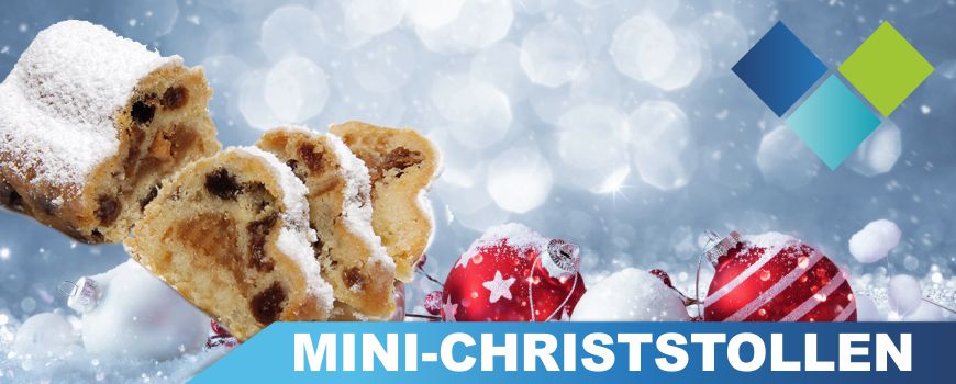 Christstollen Christollen mit individuellem Etikett