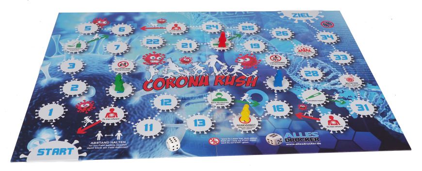 Corona Spielbrett Das Spielbrett von Corona Rush