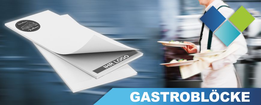 Gastoblöcke bedruckt Mit Ihrem logo bedruckte Gastroblöcke und Kellnerblöcke und Briefkuverts