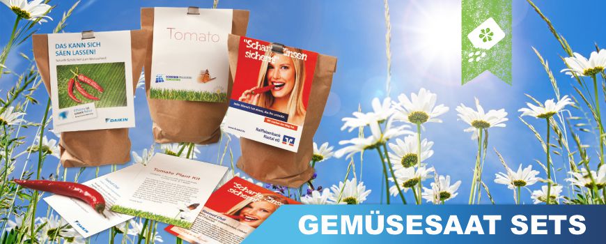 Gemüsesaat Set Komplettes Gemüsesaat Set mit bedruckter Klappkarte