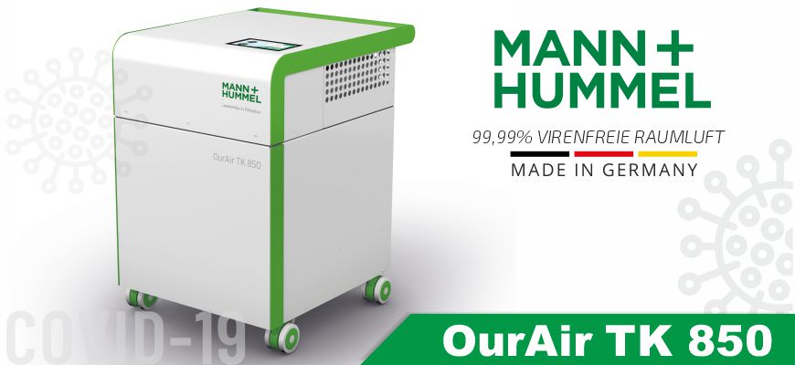 OurAir TK850 HEPA Luftreiniger Mobiler HEPA Luftreiniger für Schule und Büro