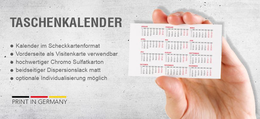 Taschenkalender 2026 Header