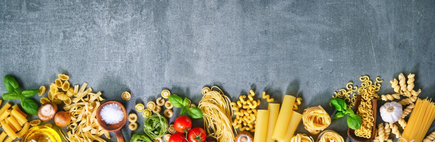 Pasta Motiv für Küchenrückwand aus Aluverbund