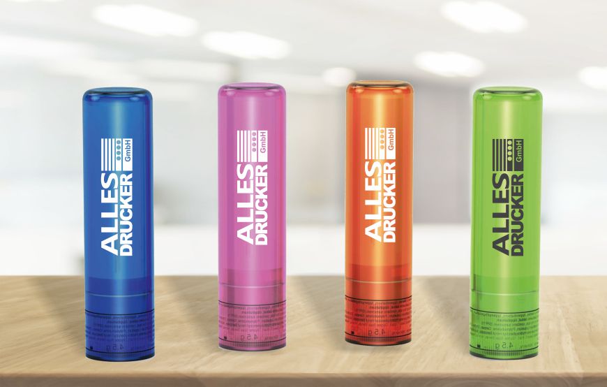 Lippenpflegestifte mit Logo bedruckt Lippenpflegestifte bedruckt mit dem Allesdrucker Logo