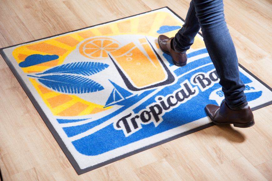 Logomatte bedruckt Beispiel 02 für bedruckte Logomatte