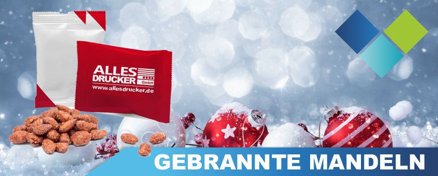 Gebrannte Mandeln Gebrannte Mandeln in bedruckter Verpackung