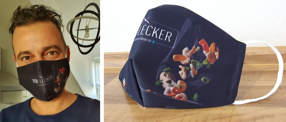 Behelfsmaske bedruckt Hochauflösend bedruckte Behelfsmaske