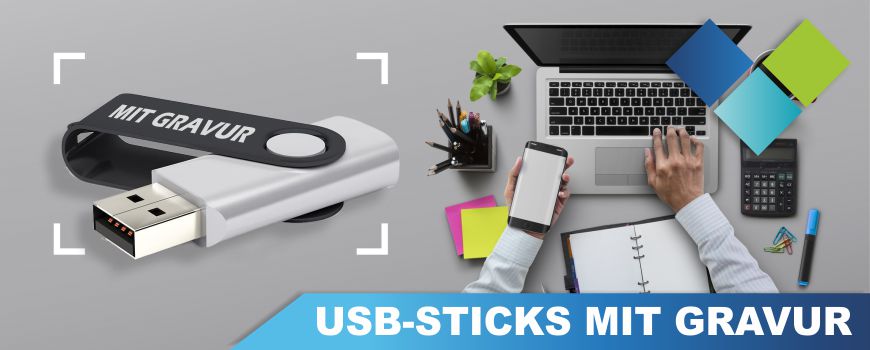 USB Sticks mit Logogravur Mit Ihrem Logo gravierte USB-Sticks