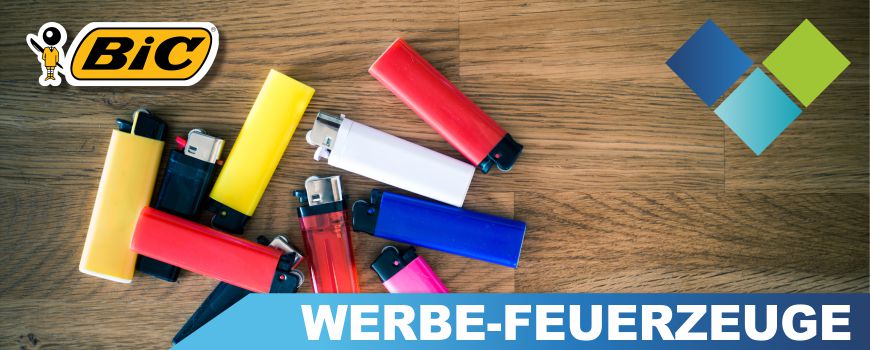 BIC Werbefeuerzeuge Mit Ihrem logo bedruckte BIC Werbefeuerzeuge in sieben Farbvarianten