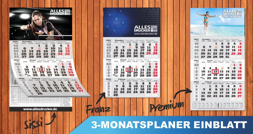 3-Monatskalender 2022 Header