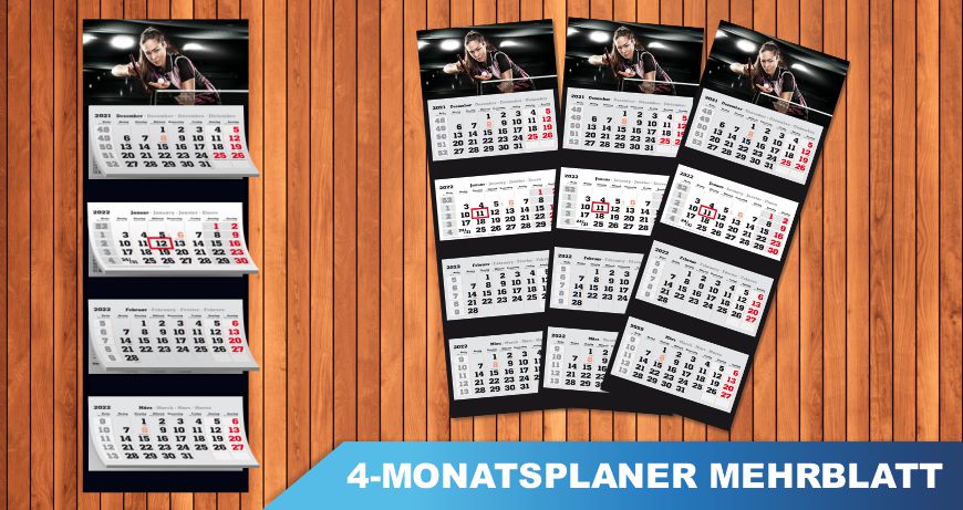 4-Monatskalender 2022 Mehrblock