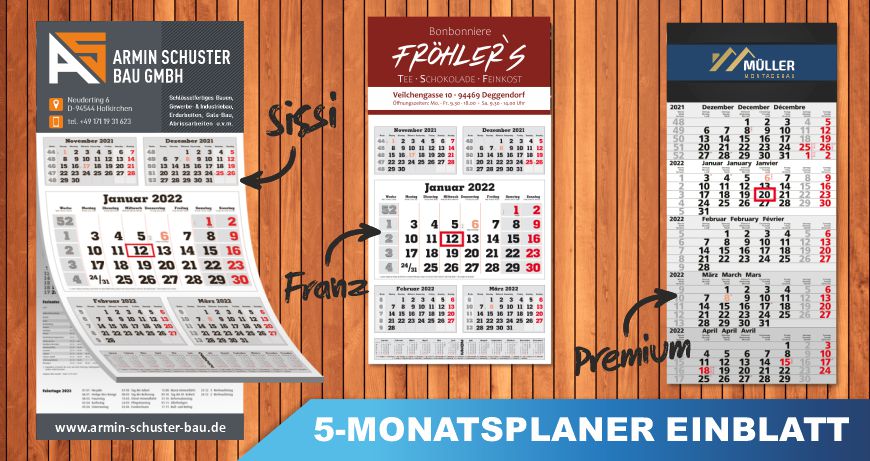 5-Monatskalender 2022 Header