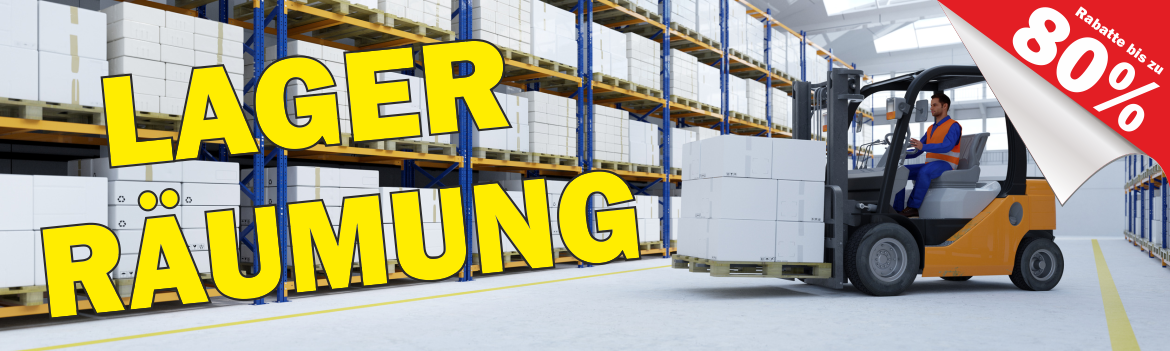 Sonderangebote wegen Lagerräumung Sonderangebote für Schilder, Planen und Displays aufgrund Lagerräumung