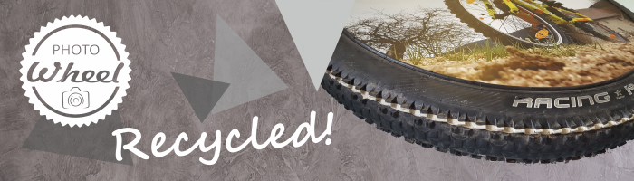 Photo-Wheel Recycled Photo-Wheel Recycled mit Druck und Fahrradschlauch für die Selbstmonatge in einen alten mantel