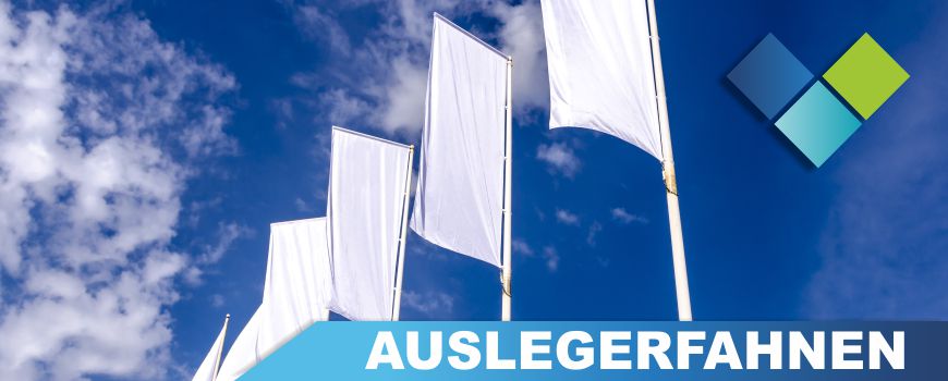 Auslegerfahnen online bestellen ☆ Ausleger Fahnen vom ALLESDRUCKER