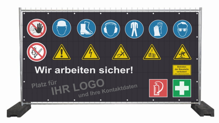 Sicherheits Bauzaunplane