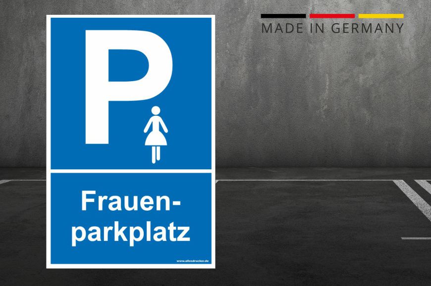 Parkplatz Kennzeichen, Parkplatzschild, Frauenparkplatz