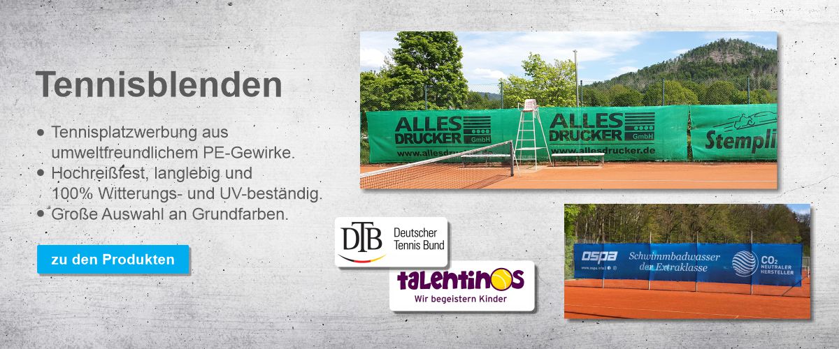 Tennisblenden und Tennisnetze