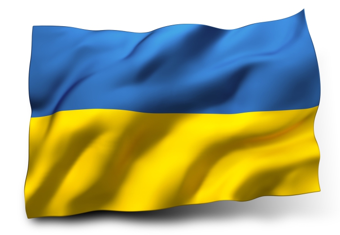 Fahne Flagge Ukraine mit Friedenstaube 60x90cm mit Brosche Hohe Qualität